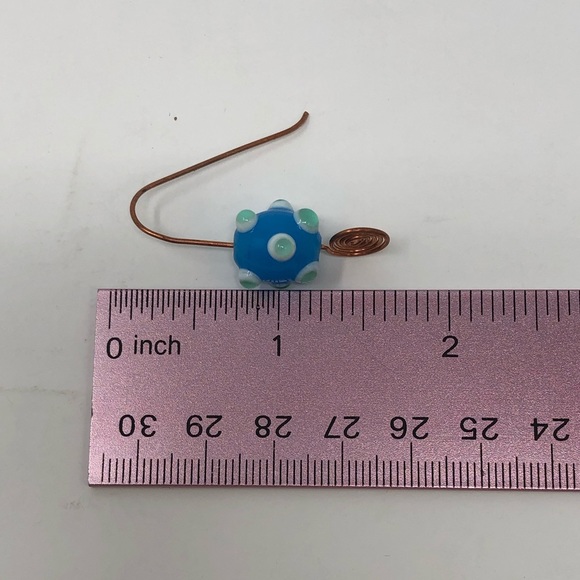 Blown Glass Bead Earrings - Picture 4 of 4